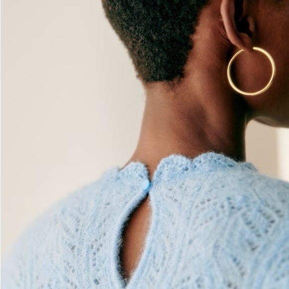 NWOT Sezane Louison Jumper in Polar Blue Size S - Picture 3 of 11